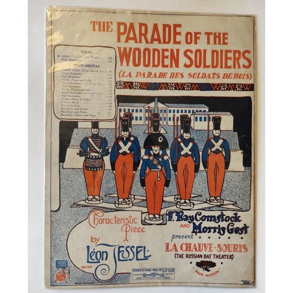 Parade of the Wooden Soldiers Leon Jessel La Chauve Souris Vintage Sheet - Picture 1 of 3